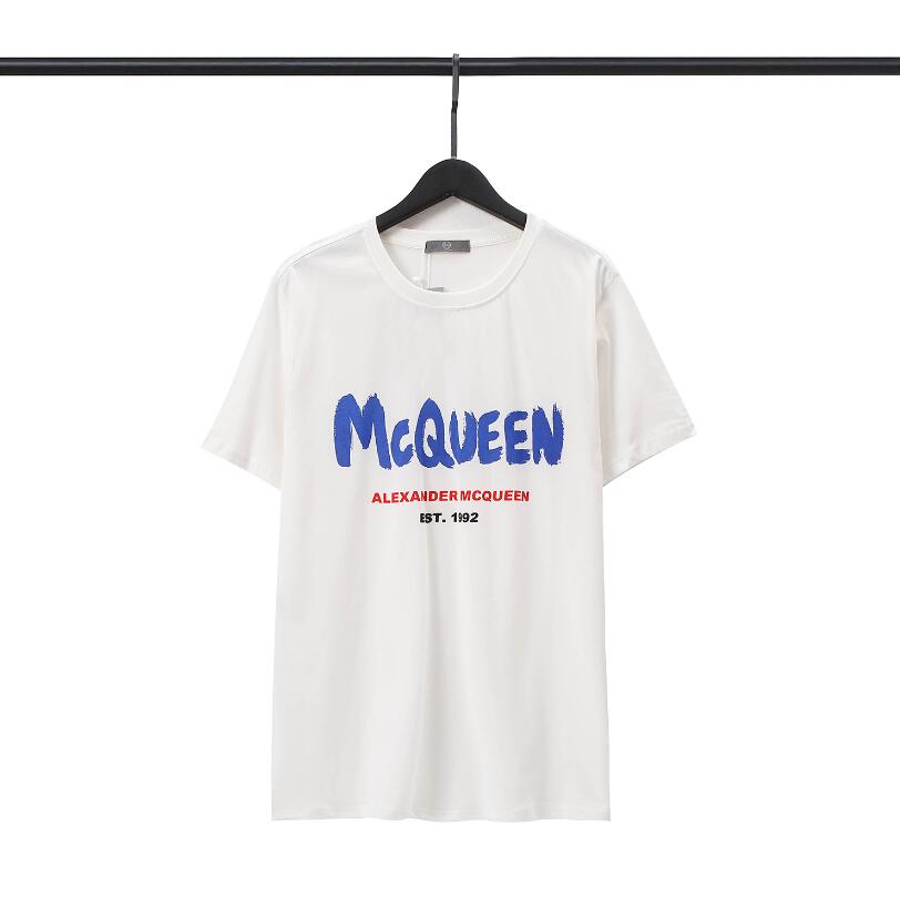 

2022 summer white luxury T Shirt for men women tee black short sleeve mcqueens t-shirts Men's Clothing MC1667