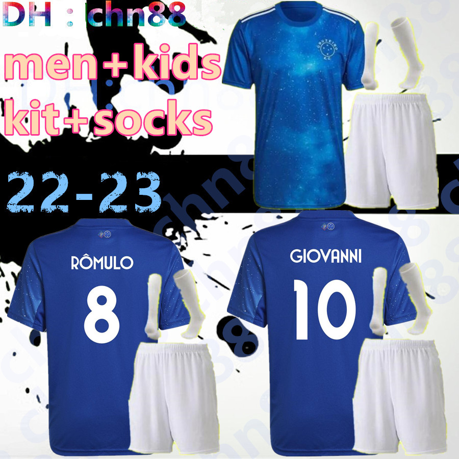 

kit+ socks 22 23 Cruzeiro EC Soccer Jerseys R.SOBIS AIRTON M.MORENO POTTKER 2022 2023 home away 3rd football shirt adult kids men full set