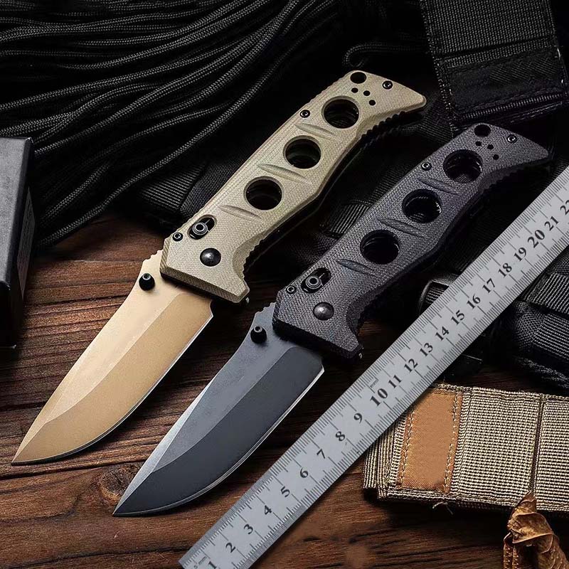 

New US Style BM 275SFE-2 Folding Knife D2 Blade G10 Handle EDC Tool Outdoor Camping Self Defense Hunting Survival Tactical Skinning Rescue Knife AD15 AD10 UT85 UT88 A07