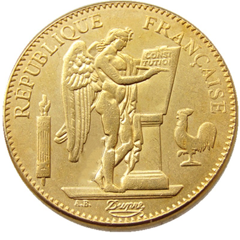 

France 1878 - 1906 18pcs Date For Chose 100 Francs Gold Plated Craft Copy Coin Ornaments replica coins home decoration accessories
