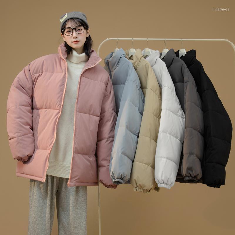 

Women's Down & Parkas Women Short Jacket Winter Thick Hooded Cotton Padded Coats Female Korean Loose Puffer Ladies Oversize Outwear Luci22, Black