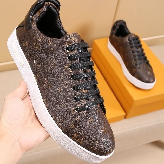 

Top quality luxury designer shoes casual sneakers breathable Calfskin louise viuton louis vuitton lv with floral embellished rubber outsole very nice mkjlFF00001