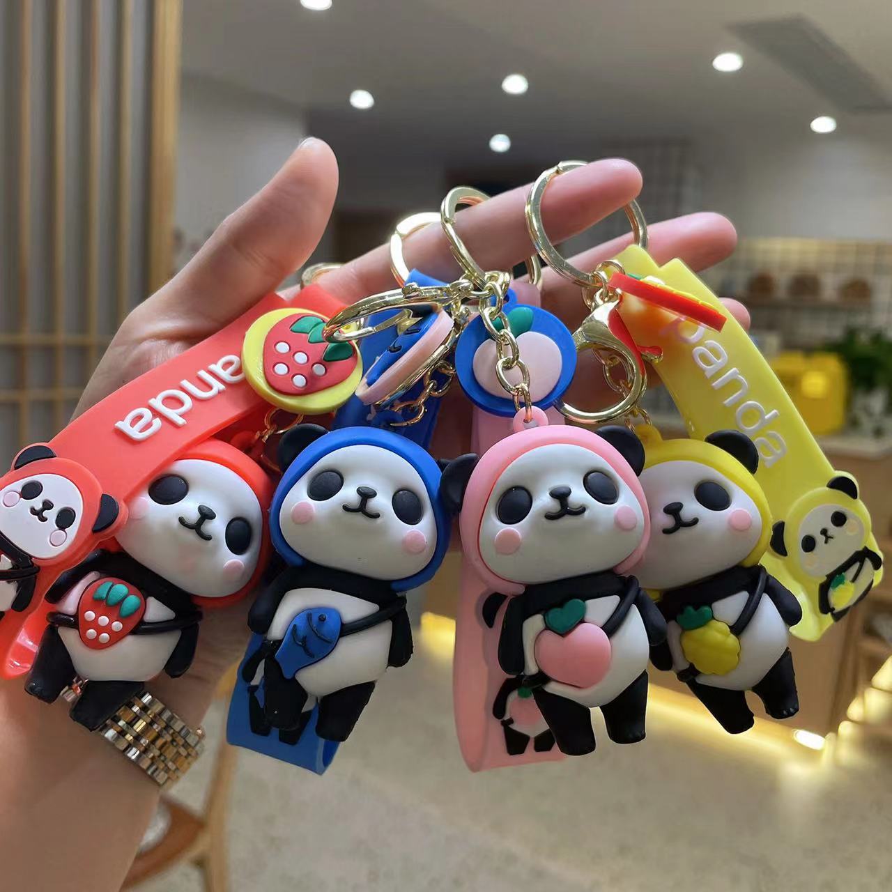 

Panda keychain pendant bag car Keychains key chain Ring Boy/girl gift