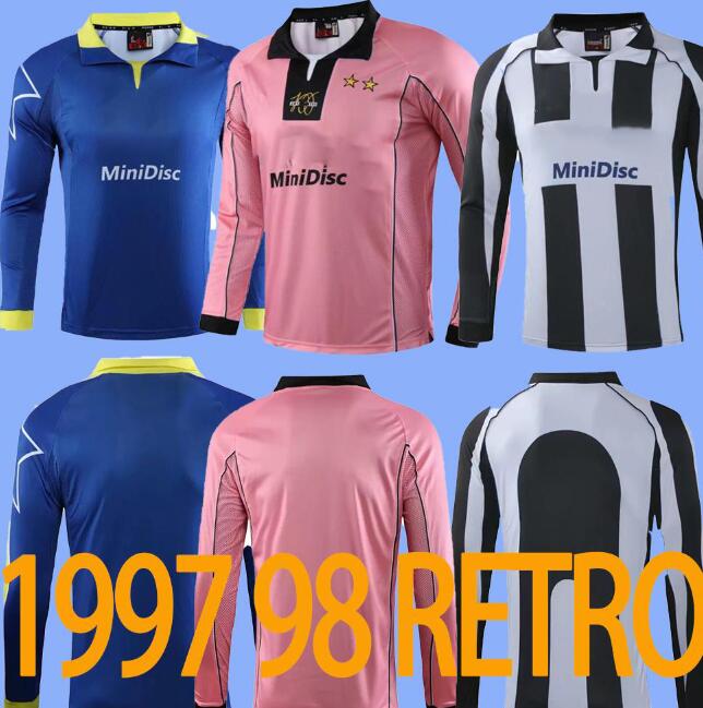 

Long sleeve 1997 98 Retro DEL PIERO soccer jersey 97 1998 ZIDANE NEDVED ZAMBROTTA TREZEGUET Ancient maillot DAVIDS full classic football shirts, 97/98 home