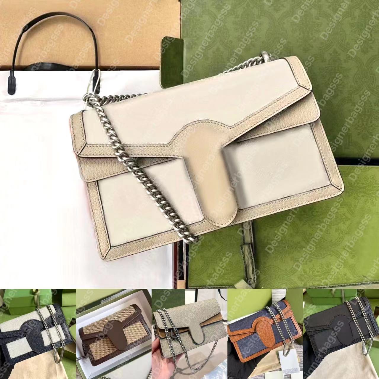 

Designer mini handbags canvas crossbody bags wallet on chain purse shoulder bag lady card holder phone purses chains flap Luxury cross body vintage come with box, White beige