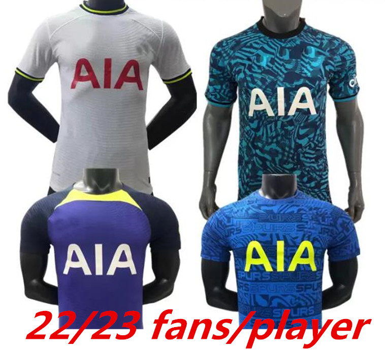 

21/22/23 Spurs Home #9 BALE #7 SON Soccer Jerseys 2021 away KANE LLORENTE DELE shirt LUCAS Fourth Football uniform, Grey