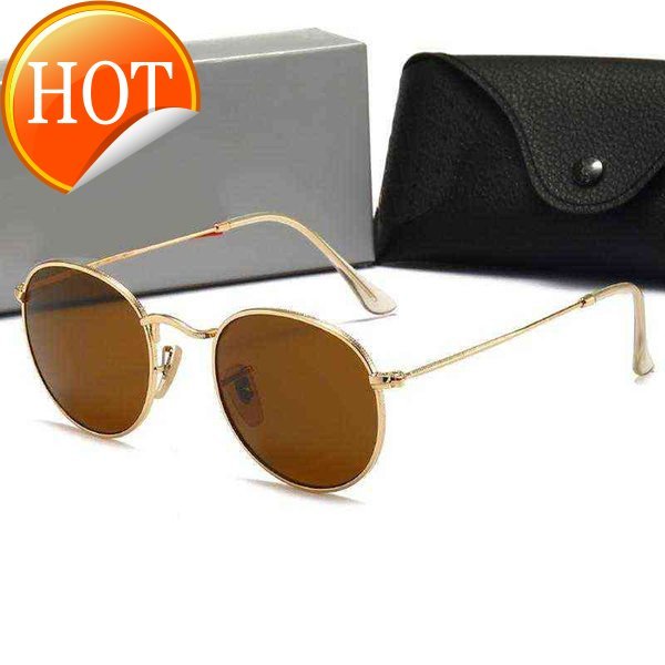 

Fashion Round Sunglasses Brand Design Uv400 Eyewear Metal Gold Frame Tr90 Sun Glasses Men Women Mirror Pol Cix Raies Ban Oakleies314h 5 F7