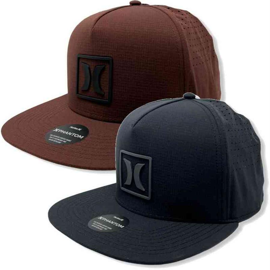 

Hurley male phantom remaining silhouette snapback hat with UPF 50 sunscreen286T, Black
