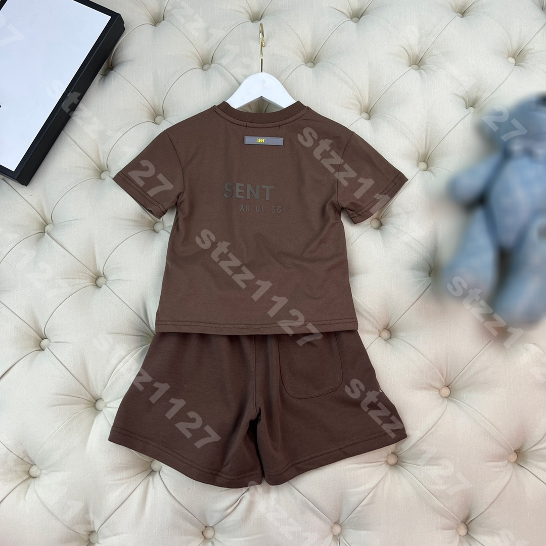 

designer baby boys t shirts shorts set summer cotton t-shirts pullover short pants casual tracksuits 2 piece suit child tees tops logo ess..als brand kids clothes album, 39