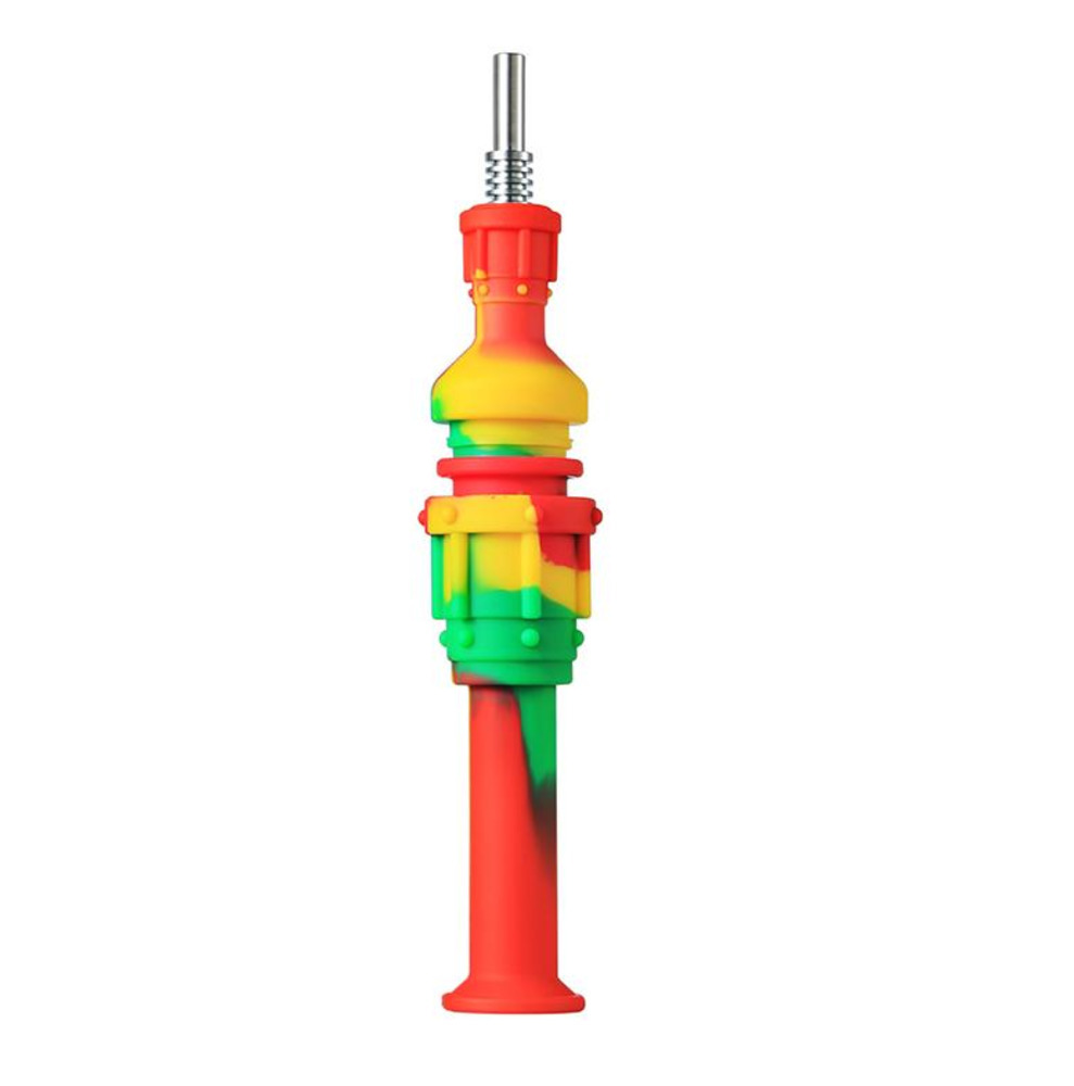 

Hookah Colorful Silicone Nector Collector Kit With 10mm 14mm Titanium Nail Mini Glass Pipe Concentrate Dab Straw