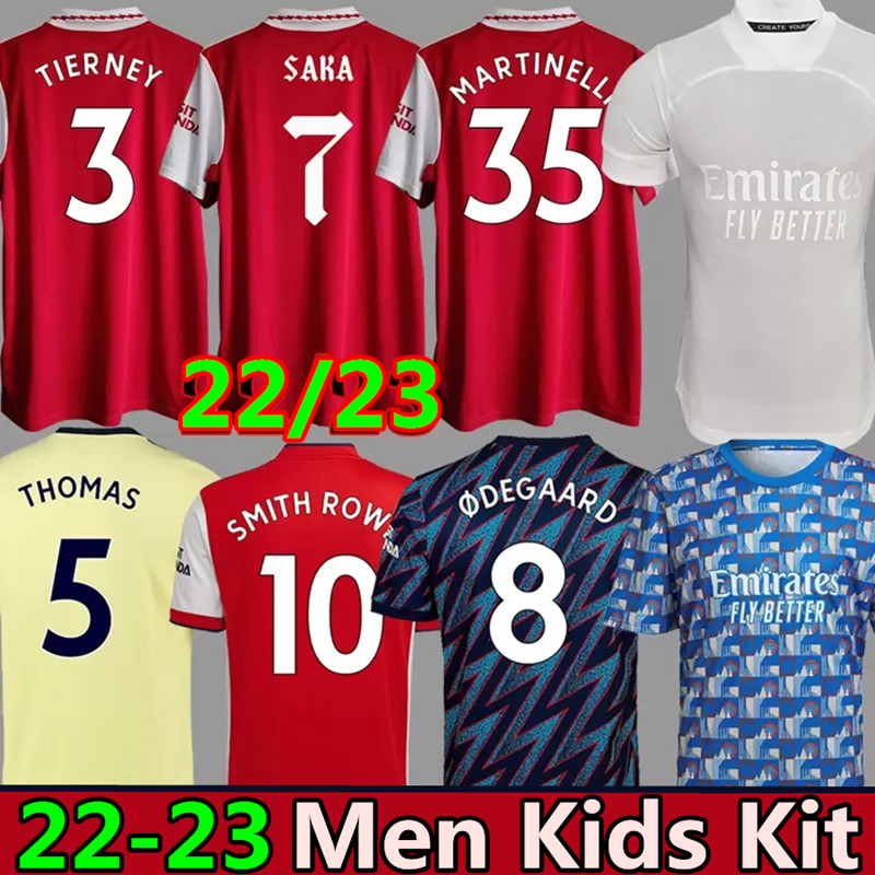 

SAKA 22 23 Gunners SMITH ROWE RAMSDALE home Soccer jerseys ars 2022 LEND PEPE TIERNEY ODEGAARD MARTINELLI NKETIAH TOMIYASU Football shirt, Colour 2