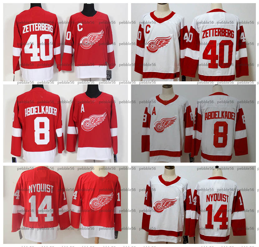 

Hockey Jerseys Detroit''Red''Wings custom8 Justin Abdelkader 40 Henrik Zetterberg 14 Gustav Nyquist 71 Dylan Larkin men women youth 517, As