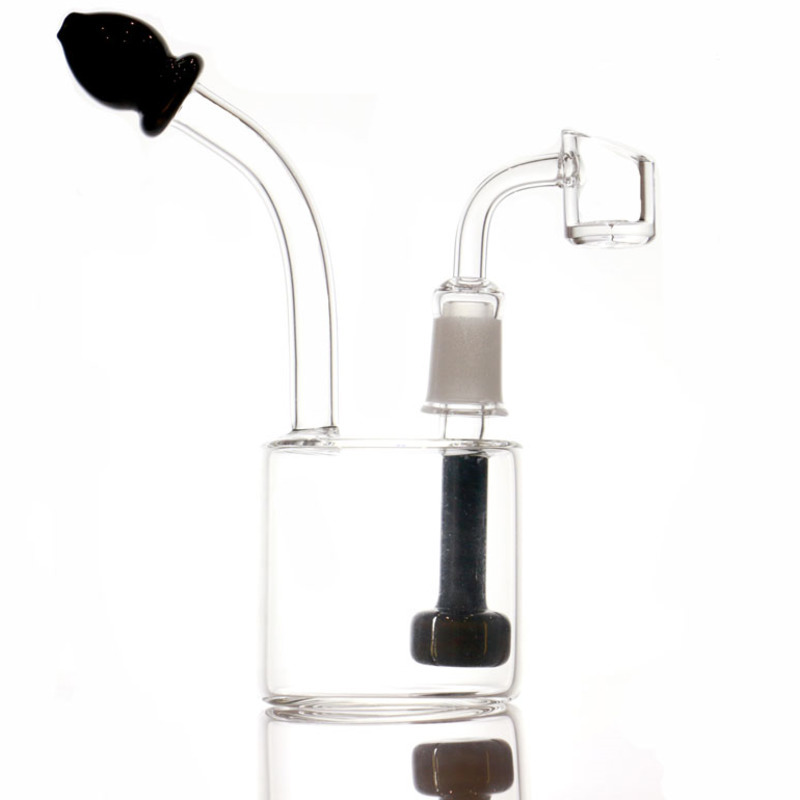 

6inches mini dab rig black and white elbow bong heady glass dab rigs with smoking accessories water bongs