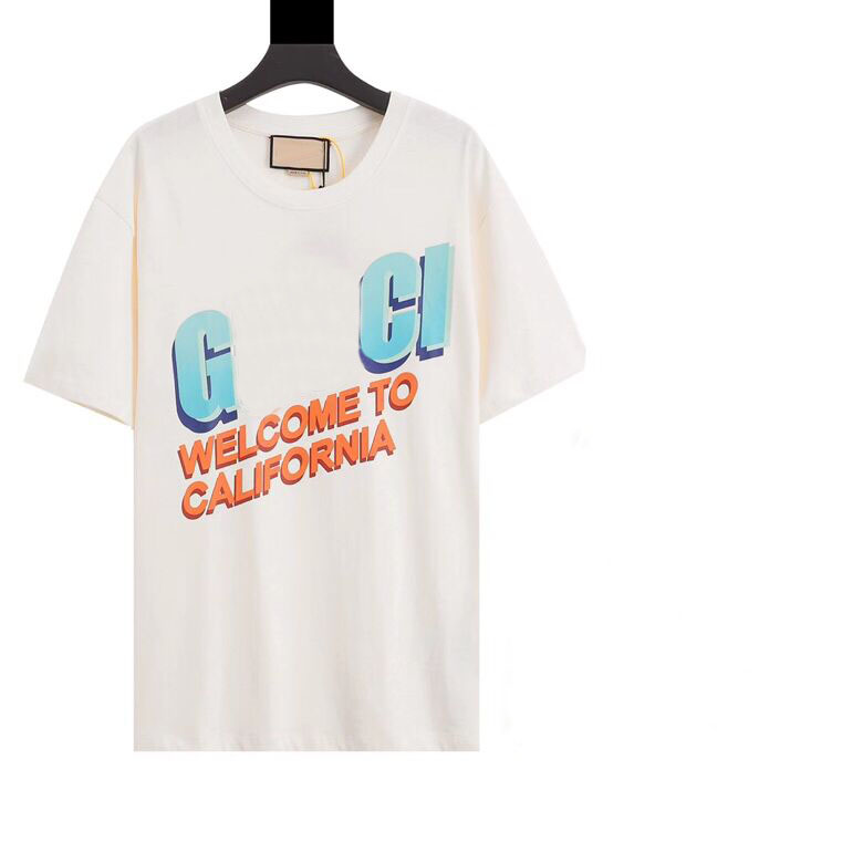 Trendy Fashion Printed T-Shirt Premium Quality Classic Loose os Version T-Shirt Men's Women's All-match Tops Short Sleeves j439s2