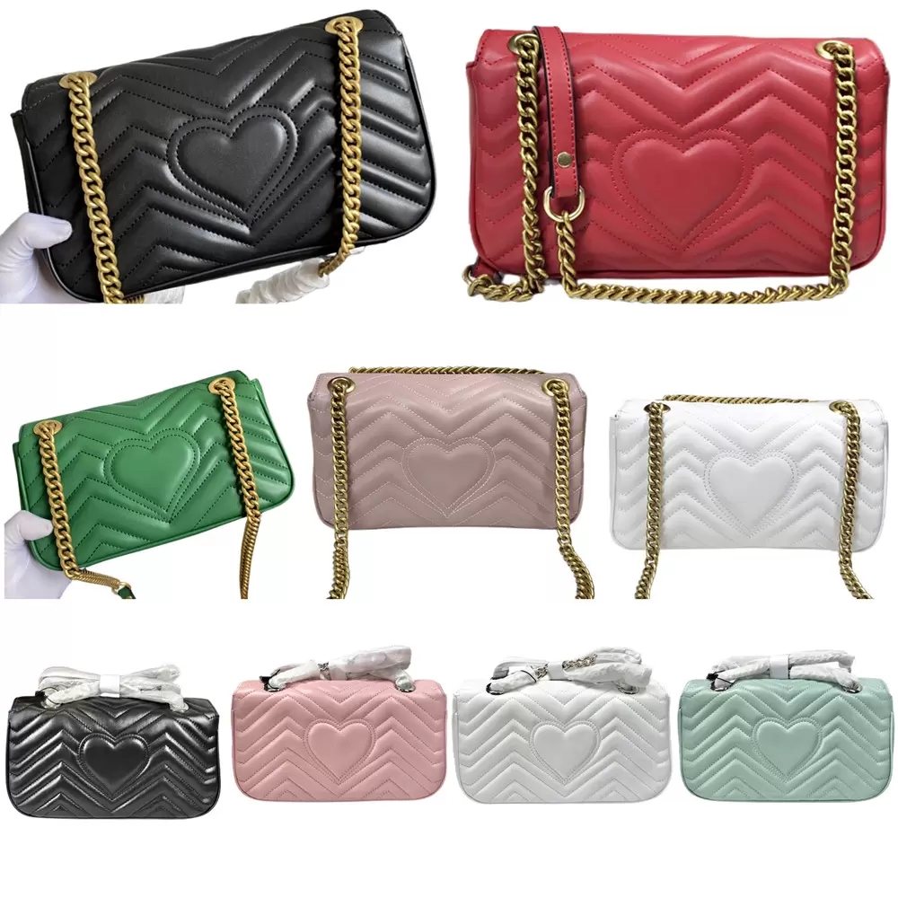 

Top quality Genuine leather Marmont Women's men tote g crossbody Bags Luxury Designer woman fashion shopping wallet Camera Cases card pockets handbag Shoulder Bag, Pink silver chain