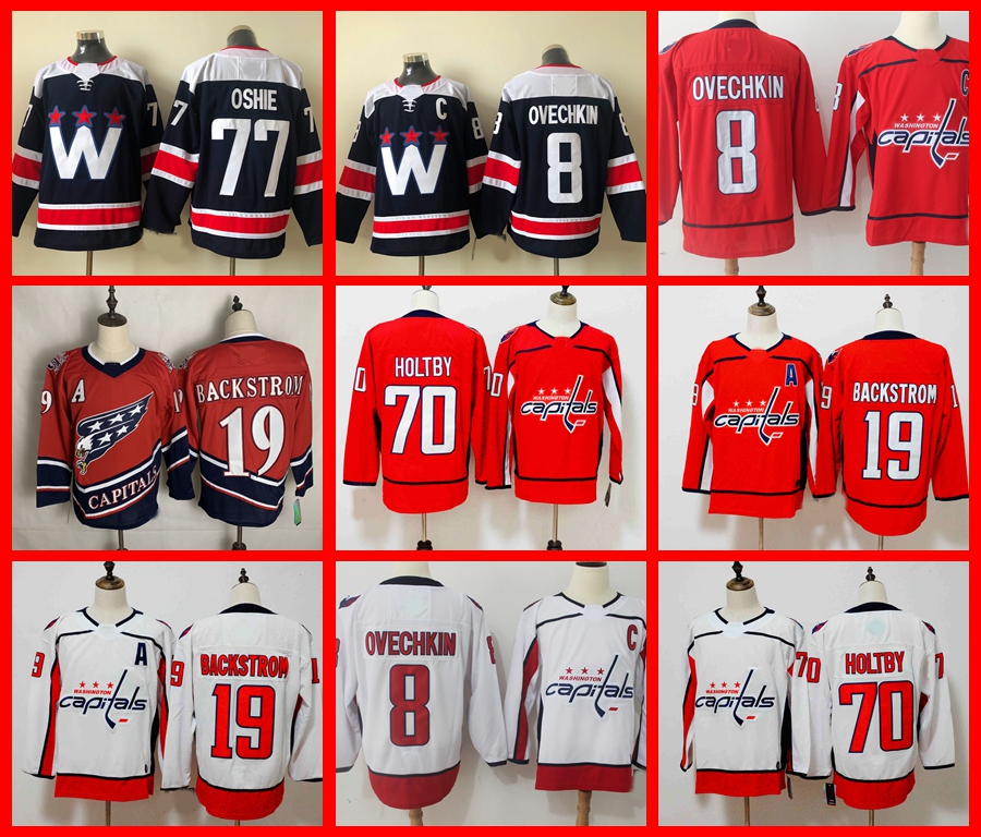 

Hockey Jerseys Washington''Capitals 8 Alexander Ovechkin 19 Nicklas Backstrom 70 Braden Holtby 77 T. J. Oshie men women youth 0612, As