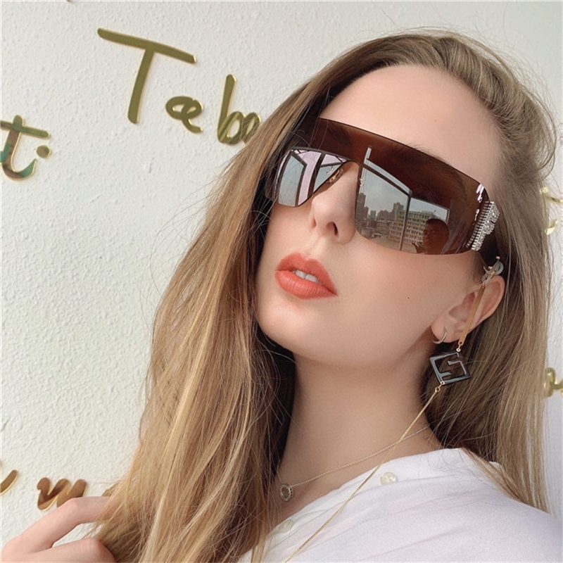 

Sunglasses 21 F family large frame windshield sunglasses Fashion integrated mirror net red same ff0382s RA52