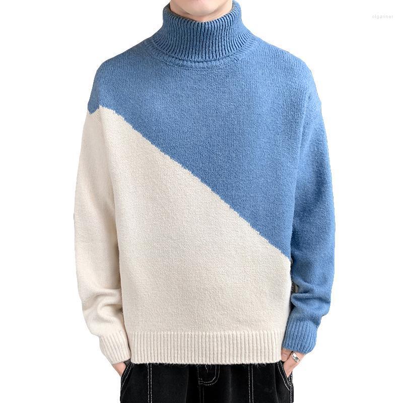 

Men's Sweaters Sweater Men's Winter Pullover 2022 Autumn Men Slim Fit Patchwork Knitted Mens Brand Clothing Casual Pull Homme HombreMen', Black