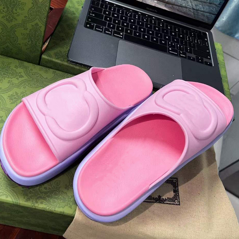 

Women's Skateboard Platform Sandals Retro Candy Color Embossed Rubber Slippers Macaron Thick Bottom Men's Sandals TPU Slippers Size EU35-EU41 NO354