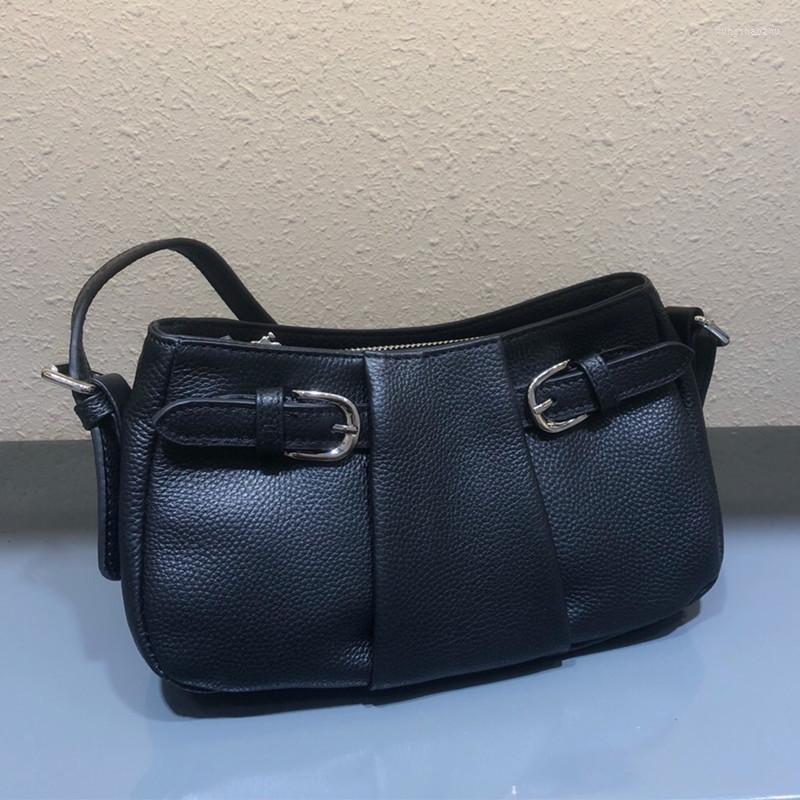 

Evening Bags Small Shoulder For Women Genuine Leather Tote Bag Female Mother Gift Bolsa Feminina Subaxillary BagsEvening EveningEvening, Black