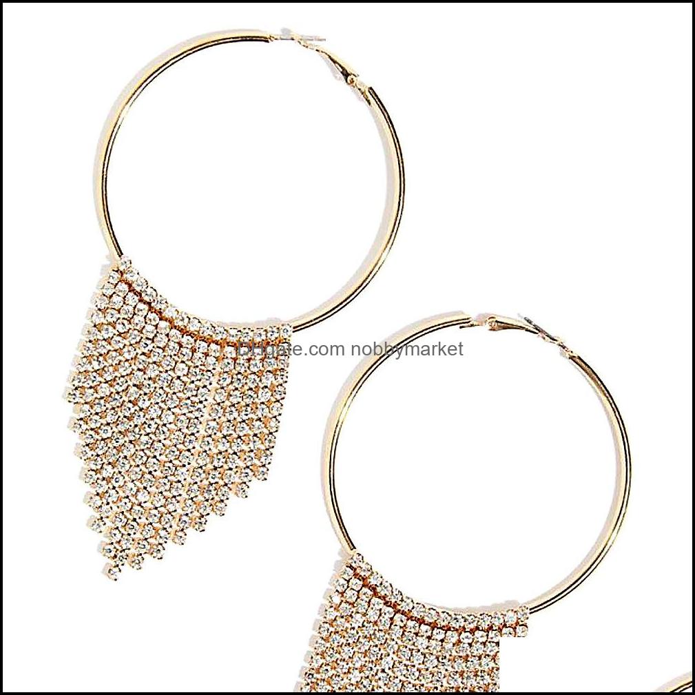 

Hoop Earrings With Diamonds For Lady Women Party Wedding Lovers Gift Engagement Jewelry Bride Drop Delivery 2021 Hie Bs4Za