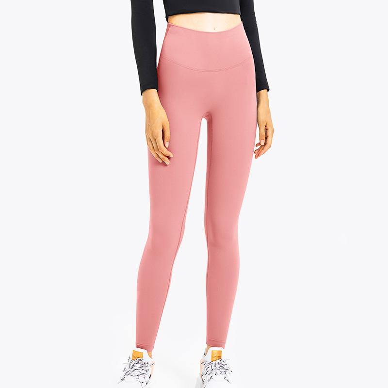 

Yoga Outfit High Waist Hip Lifting Nude Pants Women's Fast Dry Tight Running Peach PantsYoga, Purple