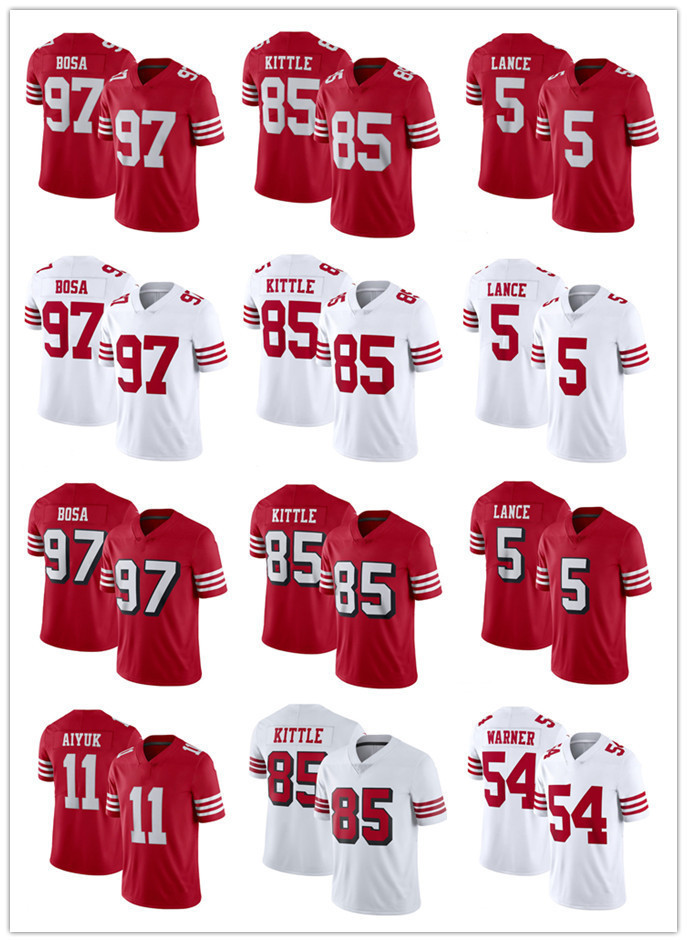 

Men Women Youth San Francisco''49ers''8 Steve Young 19 Deebo Samuel 11 Brandon Aiyuk 54 Fred Warner 80 Jerry Rice Football Jerseys, Colour
