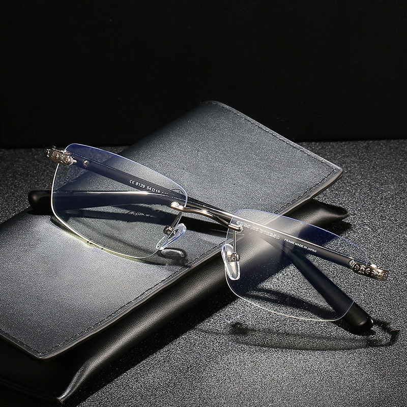 

2022 Ch Chrome Sunglasses Frames New Glasses Women's Frameless Business Men's Myopia Blue Light Proof Flat Lens Hearts Trend Spectacle Gjei