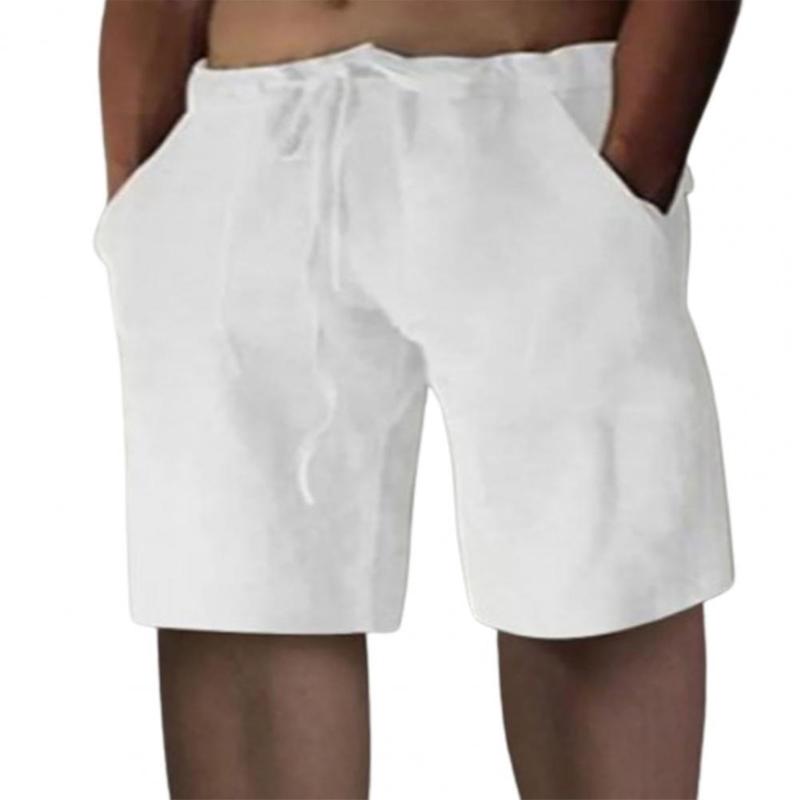 

Men's Shorts Summer Solid Color Drawstring Loose Type Elastic Waist Knee Length Sweatpants Male ClothesMen's, Green