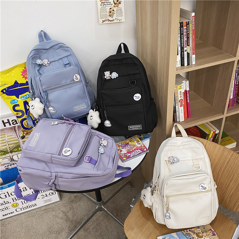 

New School Bag Ladies Designer High Quality Backpack Breathable Classic Student Backpack, Purple
