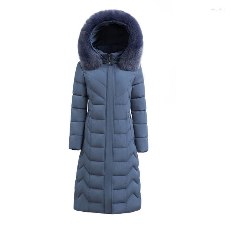 

Women's Down & Parkas 2022 Fashion Casual Hooded Padded Jacket Long Winter Temperament Self-cultivation Warm, Black