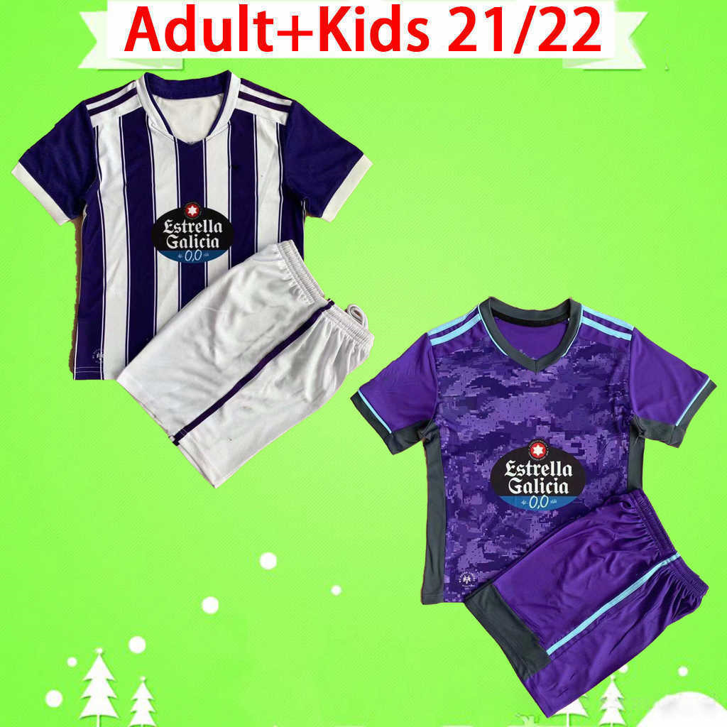 

Adult Kids Kit 2021 2022 Real Valladolid soccer Jersey boys sets THIRDE FEDE S. R. Alcaraz Sergi Guardiola Oscar Plano camisetas de, 21/22 soccer kit with patch