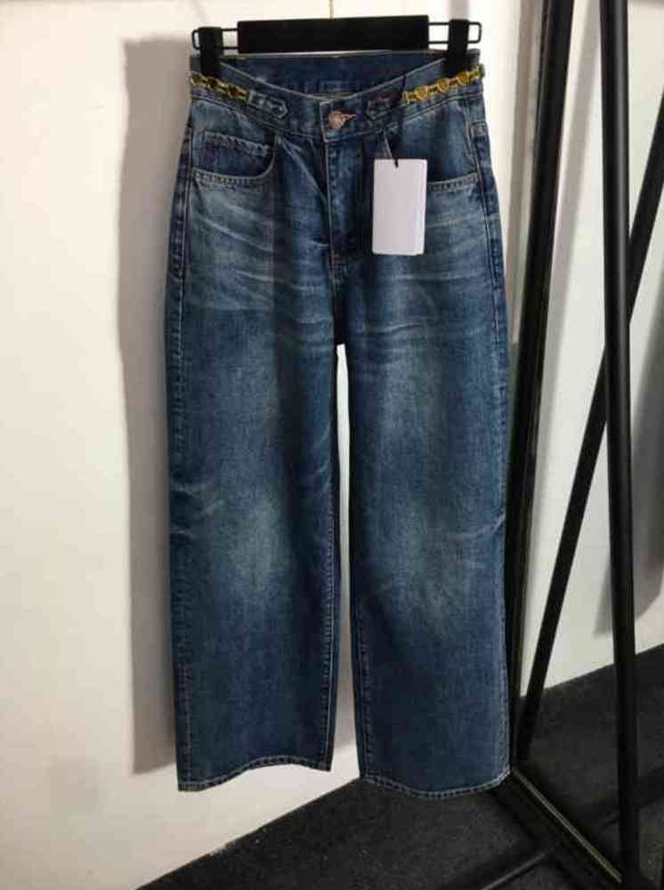 

Designer Womens Jeans Fashion Street Brand Ce..ne High Waist Wide Leg Loose Jeans Solid Color Pants Retro Style Sexy Luxury Women Clothing 0912
