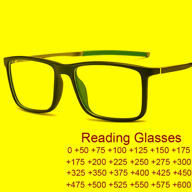 

Sunglasses Sports Style Men's Reading Glasses Unisex Square Vintage Eyeglasses Frame Anti Blue Light Presbyopia Male SunglassesSunglasse