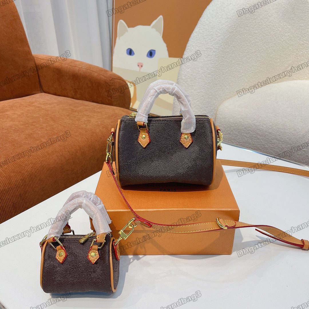 

2022 Trio Mini Icones NOE Speedy Monograms 2pcs Sets Nano Bag Bucket Bags Lady Purse Designer Handbags New Luxury Shoulder Crossbody