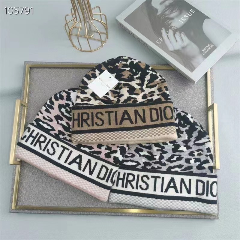 

for Dior Fashion Designer Men's Women's Knitted Hat Classic Letters, White