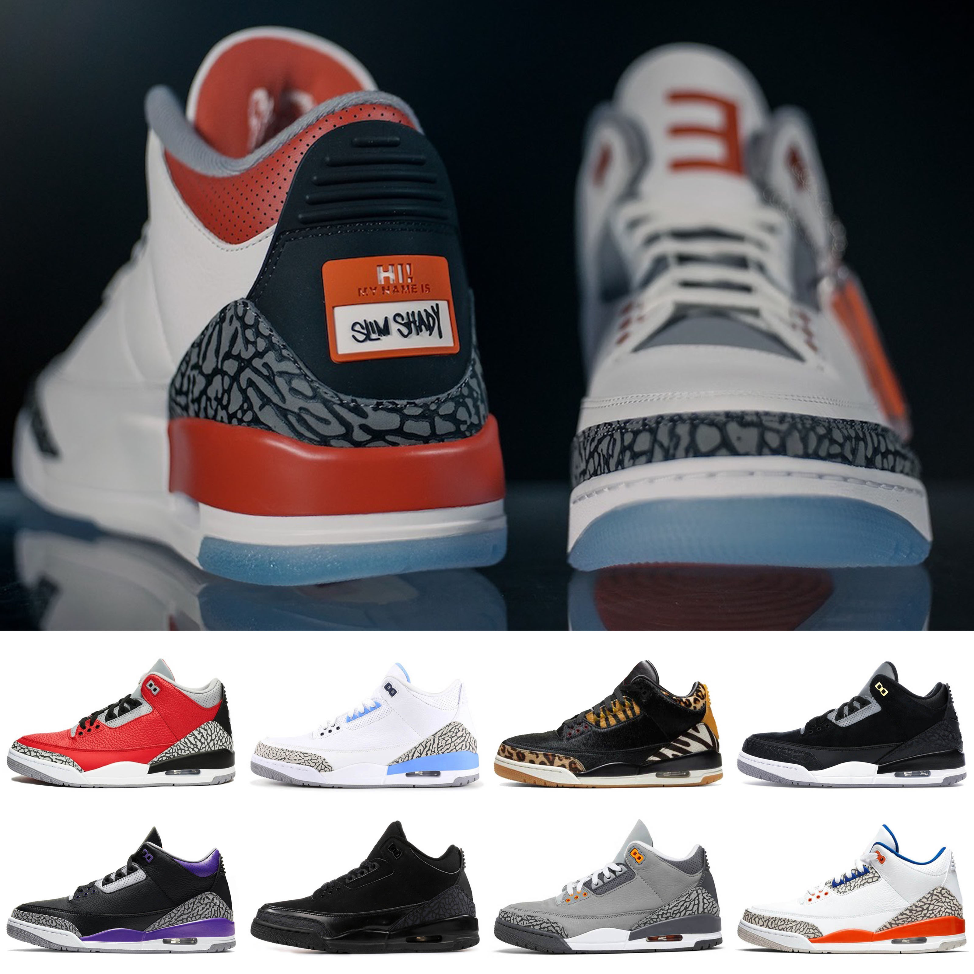 

Jumpman 3 Mens Women Basketball Shoes Authentic Jumpman3 3s Vintage Fire Red Hi Slim Shady Desert Elephant White Pink Cardinal Patchwork Designer Sneakers, X42 40-47 infrared 23