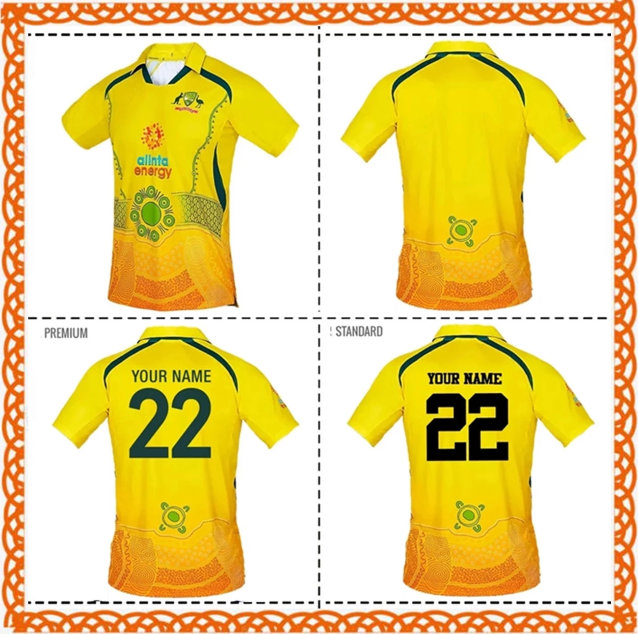 

2022/23 Australia Indigenous Cricket Jersey Shirt size S-M-L-XL--3XL-4XL--5XL