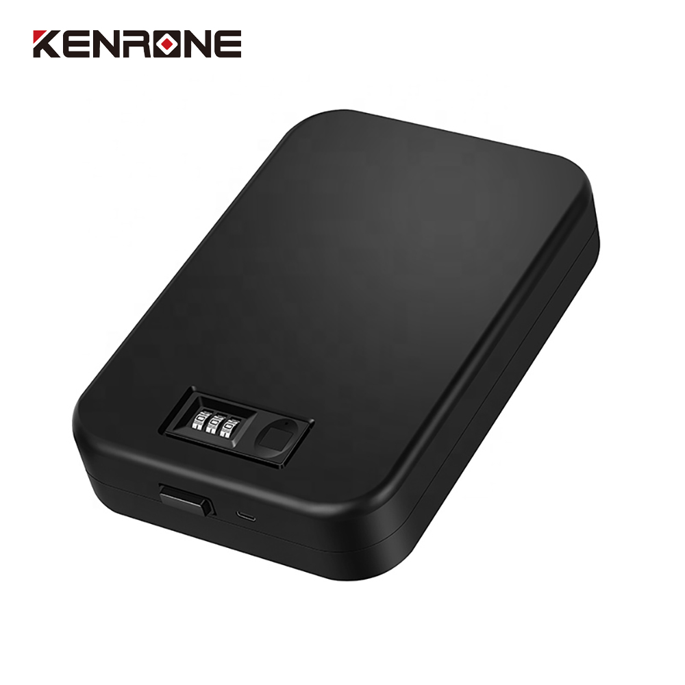 

Mini Portable Travel Fingerprint Pistol Safe Lock Box Gun Safe Box Steel Password Open