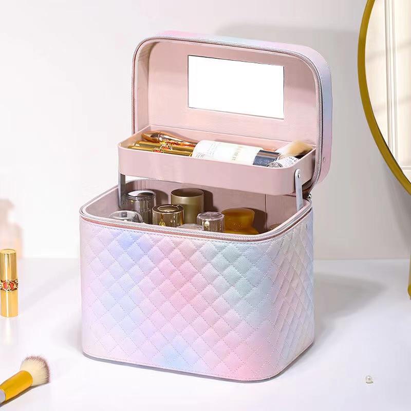 

Cosmetic Bags & Cases High-end Bag Large Capacity Makeup Case Multi-layer Lipstick Jewelry Storage Box Portable CaseCosmetic, Single grid