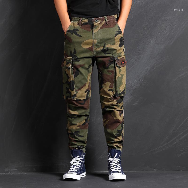 

Men's Pants Trend Casual Elastic Tooling Jogging Sports Camouflage Overalls 233, 01 camouflage