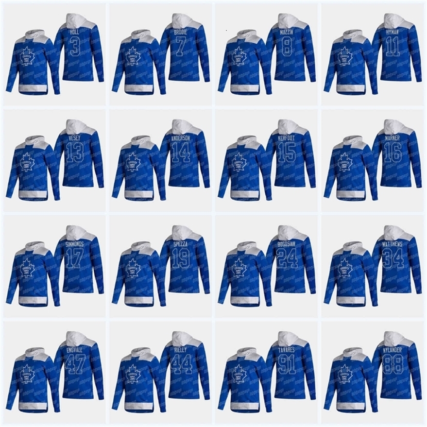 Xfl2020 97 Joe Thornton 2021 Reverse Retro Hoodie Auston Matthews John Tavares Simmonds Mitch Marner Andersen Rielly Nylander