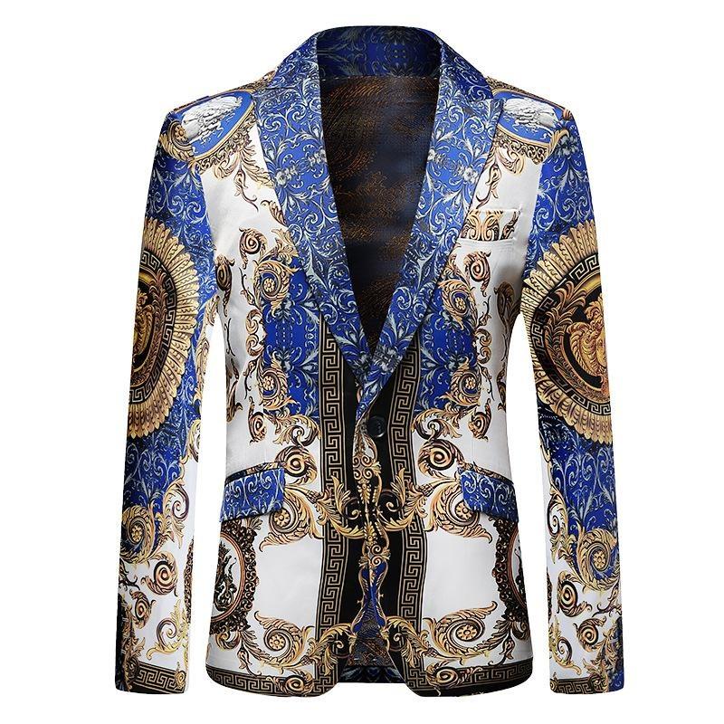 Costumes pour hommes Blazers Luxe Party Performance Hôte Hommes Costume Fit Slim Bling Paillettes Designer Manteau En StockMen's