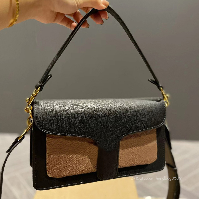 

Designer Leather Bags Crossbody With Double Straps Women Handbags Fashion Bag Celebrities Party Fashionable Handbag Elegant Shoulder Bags Thick Metal Buckle, Packaging bag