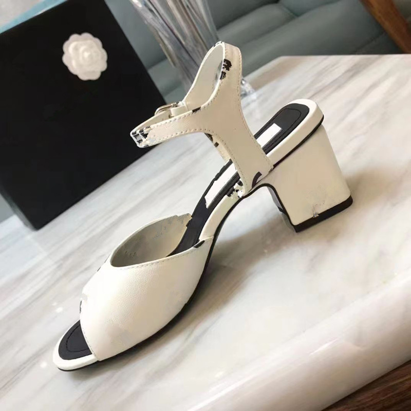 

Women Luxury High Heeled Sandals Printed Casual Vacation Banquet Wedding mid heels Ladies Classic beach Chunky Heel Sandals, Blue