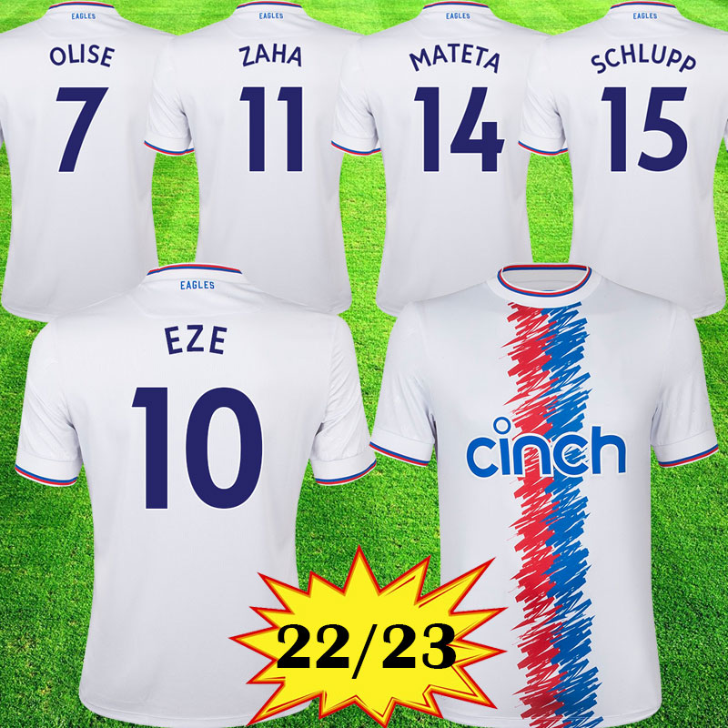 

Football 23 MEYER Soccer MILIVOJEVIC CPFC 2022 2023 Crystal ZAHA Jerseys MATETA J. AYEW EAGLES TOWNSEND Kits SCHLUPP 22 Men Kids Shirt Pvtd, Pl away