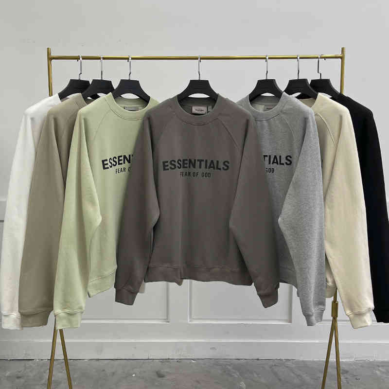 

Men Hooded Fearofgod New Essentials Double Thread Chest Letter Fear Chaopai High Street Long Sleeve Sweater Jacket Coats C2l2, White