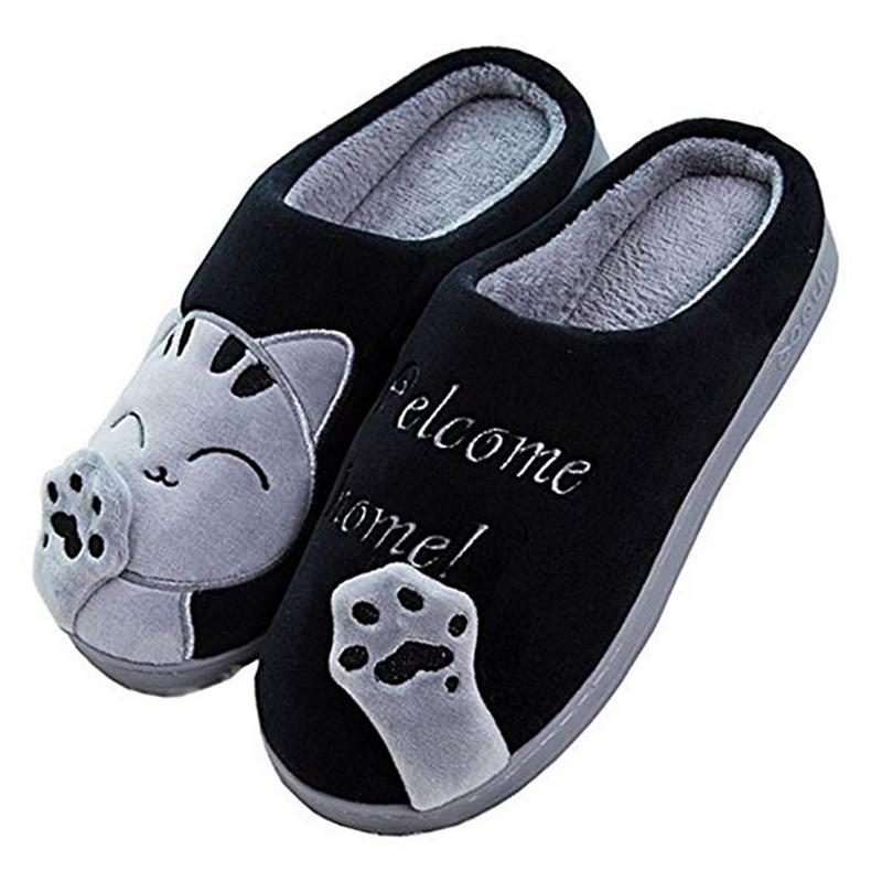 

Slippers Men Winter Home Interior Soft Cotton Bottom Slides House Non-slip Shoes For WomenSlippers, 30x20cm bag