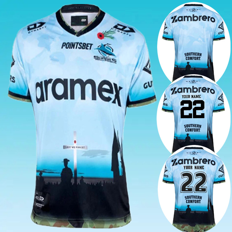 

2022 SOUTH SYDNEY RABBITOHS ANZAC MENS RUGBY JERSEY Size: -5XL (Print Custom Name Number)Top Quality Free Delivery, No print