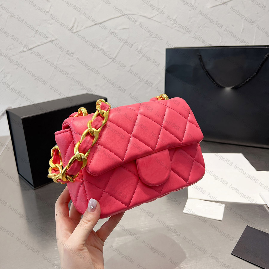 

2022ss Classic Mini Designer Handbag Shoulder Chain Bag Clutch Flap Luxury Totes Bags Wallet Check Purse Solid Hasp Square Stripes Women Handbags With Box, Black